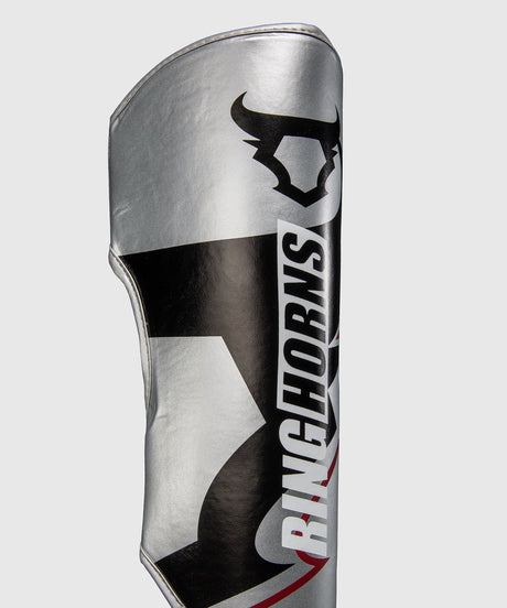 Protège-tibias Ringhorns Charger – Argent/Noir