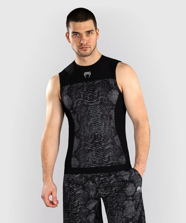 Rashguard Venum G-Fit Scales senza maniche – Nero/Grigio