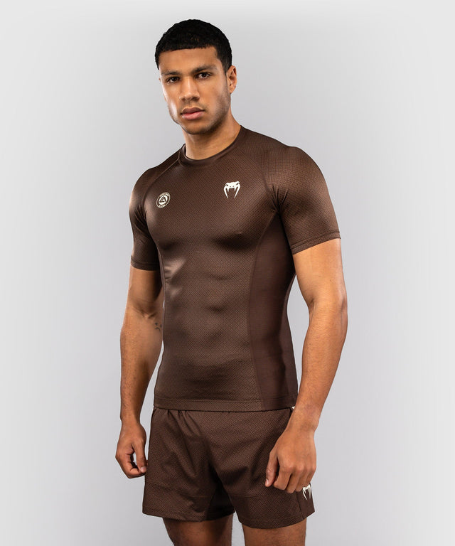 Venum Rashguard x Roger Gracie Academy Korta ärmar – Mörkbrun