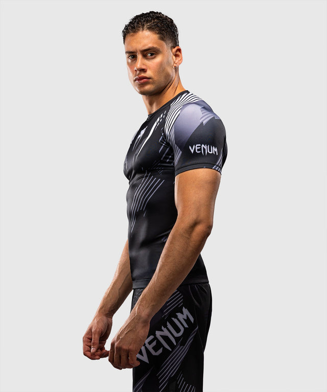 Venum Rashguard No-Gi 6.0 Kurzarm – Schwarz/Weiß