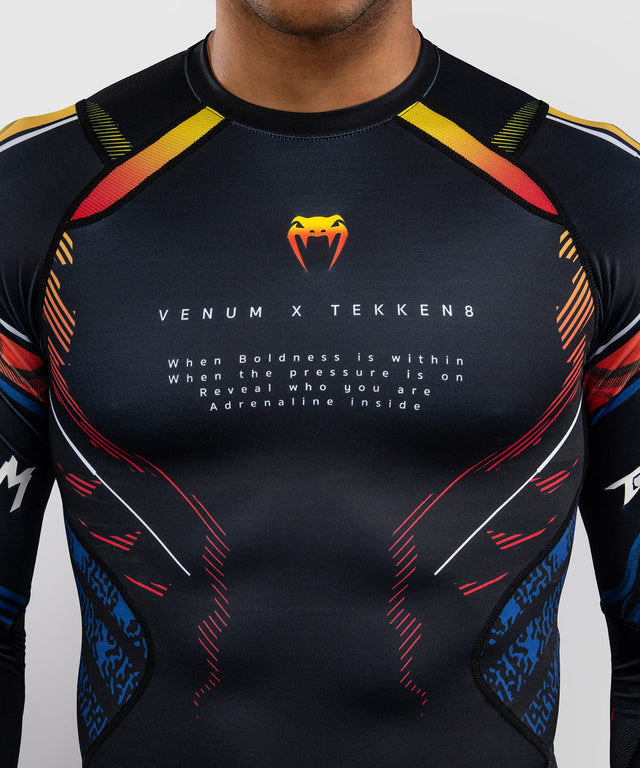 Rashguard Venum TEKKEN 8 Yoshimitsu – Czarny/Pomarańczowy – zdjęcie 5