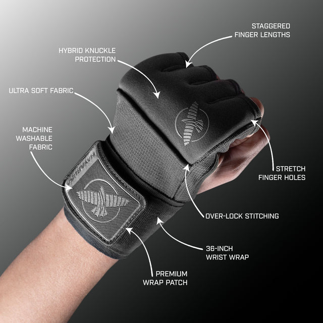 Bandaje de box Hayabusa Deluxe Quick – Gri
