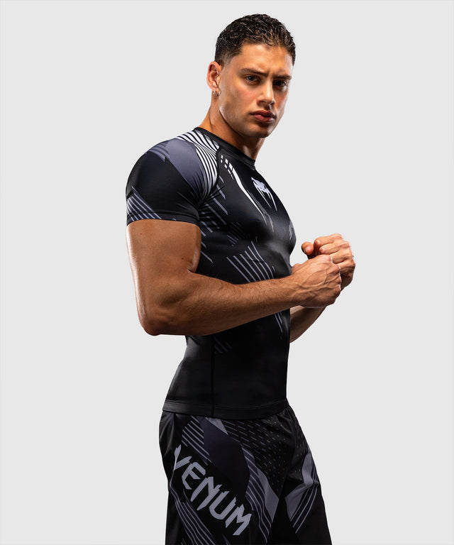Venum Rashguard No-Gi 6.0 Kurzarm – Schwarz/Weiß