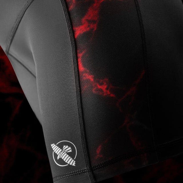Shorts de compression BJJ Hayabusa x UFC Femme – Noir/Rouge