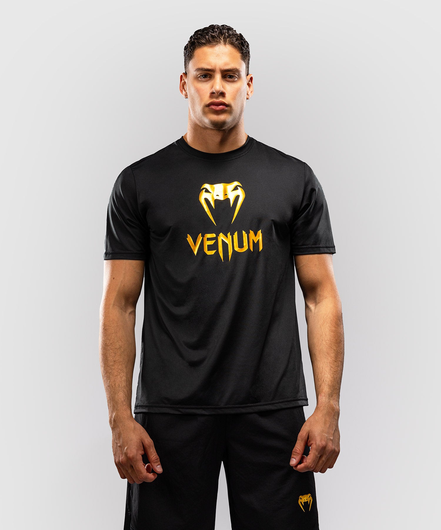 Venum T-Shirt Classic Dry Tech – Black/Gold