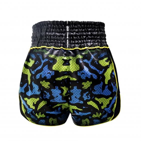 Twins Muay Thai-shorts TTBL Atlas – Svart/Grön/Blå