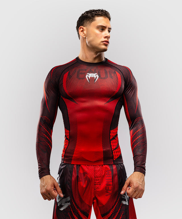 Venum Rashguard Galactic 3.0 Långärmad – Röd/Silver