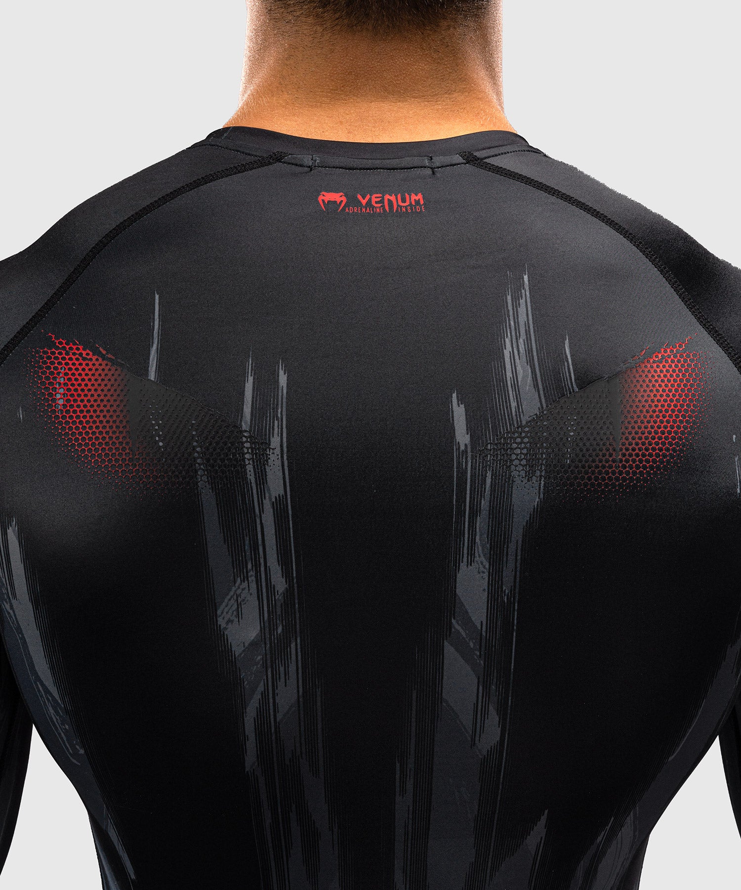 Venum Rashguard Demon Lange Mouwen - Schwarz/Grau