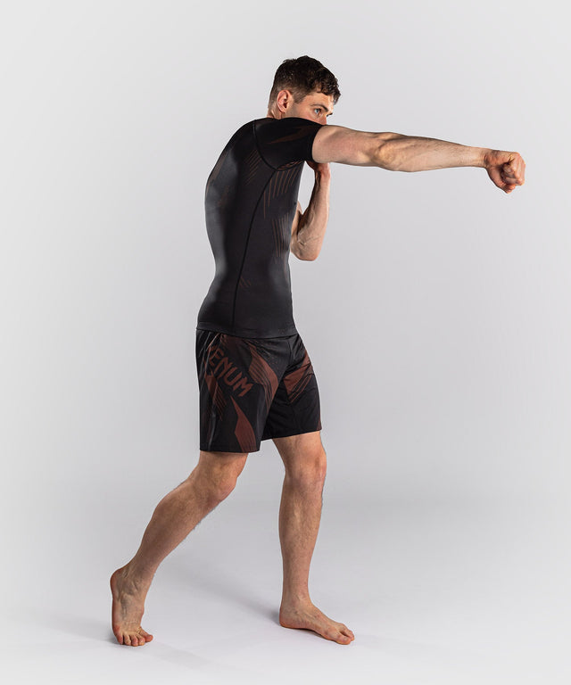 Rashguard Venum No-Gi 6.0 Manches courtes – Noir/Marron
