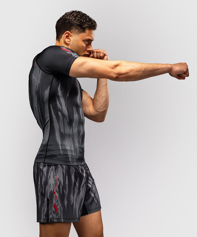 Rashguard Venum Demon Mangas Curtas – Preto/Cinzento