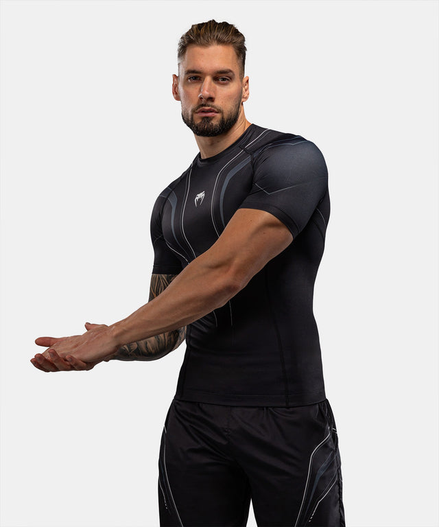 Venum Rashguard Streamline Korta Ärmar - Svart/Vit