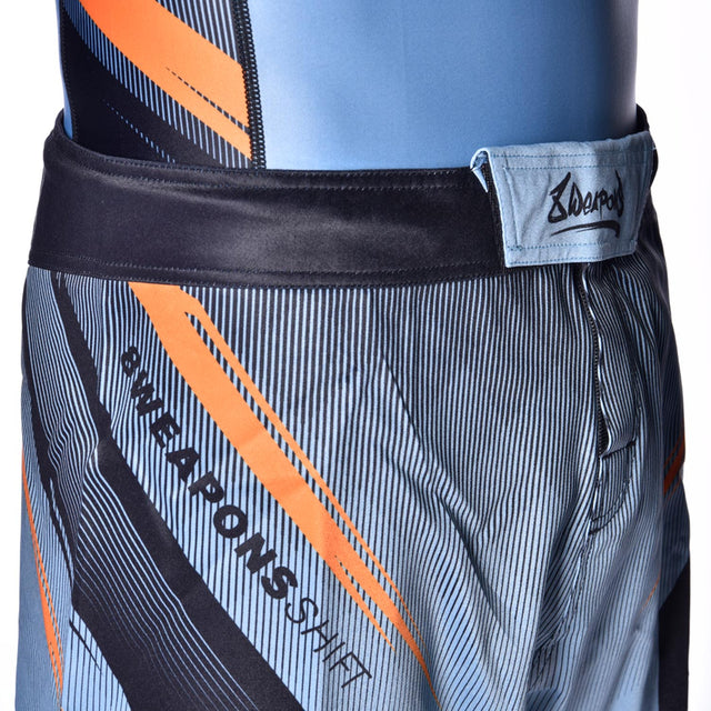 8 WEAPONS MMA-Shorts Shift – Eisgrau/Orange