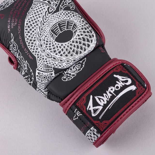 8 WEAPONS MMA-handsker Sak Yant Naga – Sort/Marineblå