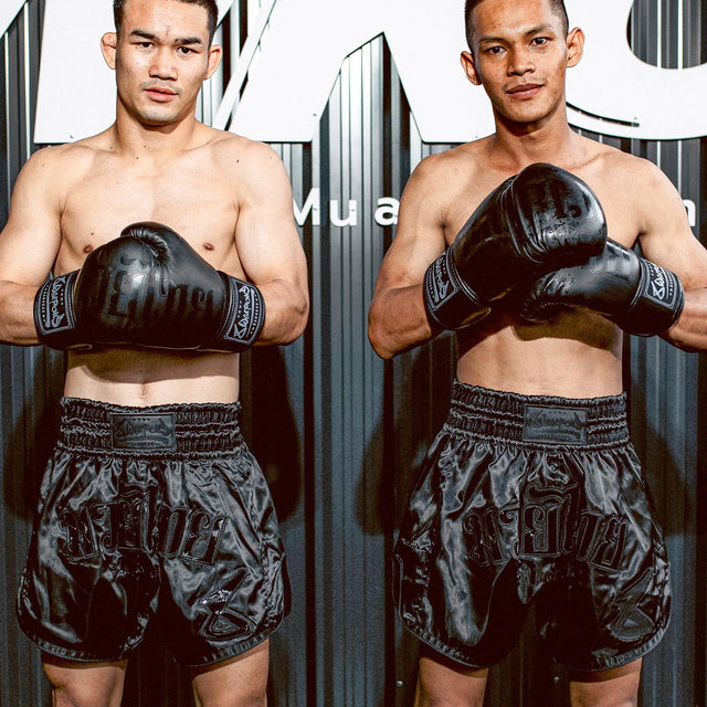 8 WEAPONS Muay Thai-shorts Bangkok – Svart