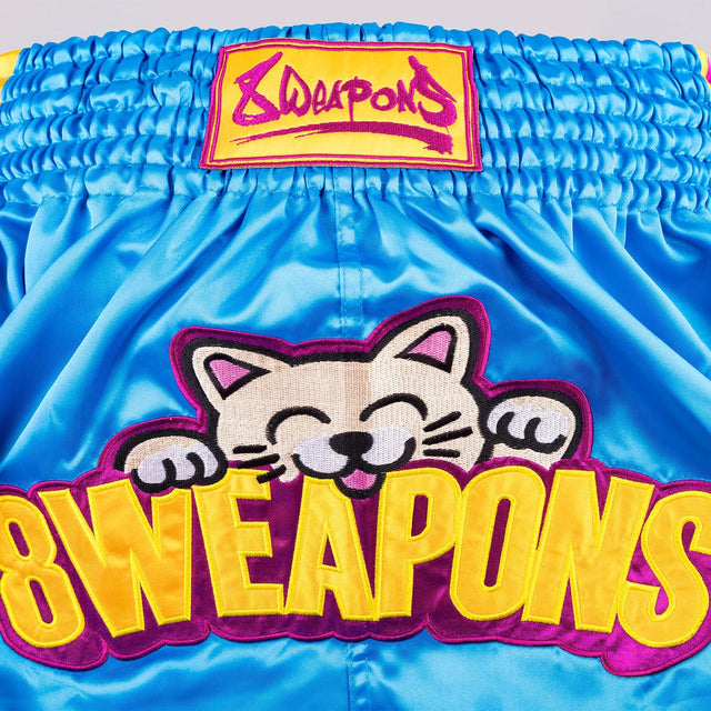 Pantaloncini Muay Thai 8 WEAPONS Meow Thai – Blu/Viola