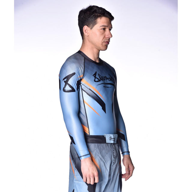 8 WEAPONS Rashguard Shift – Eisgrau/Orange