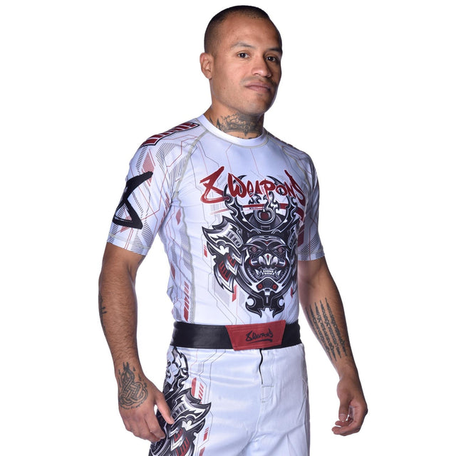 Rashguard 8 WEAPONS Samurai 2.0 – Bílá/Červená
