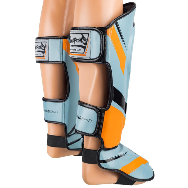 Espinilleras 8 WEAPONS Shift – Gris hielo/Naranja