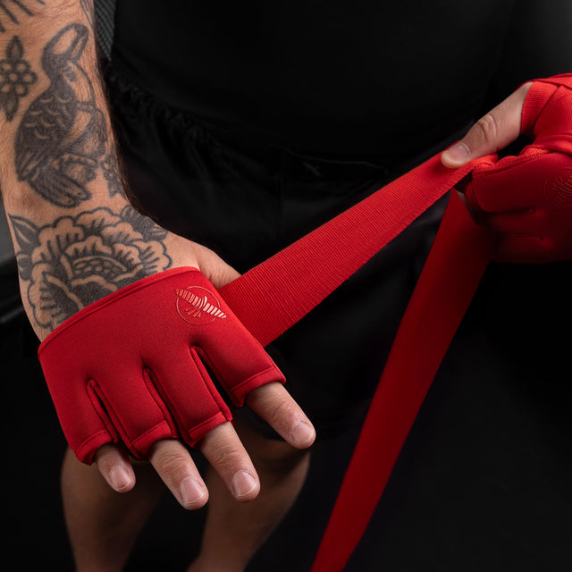 Bende da boxe Hayabusa Knuckle Guard – Rosso