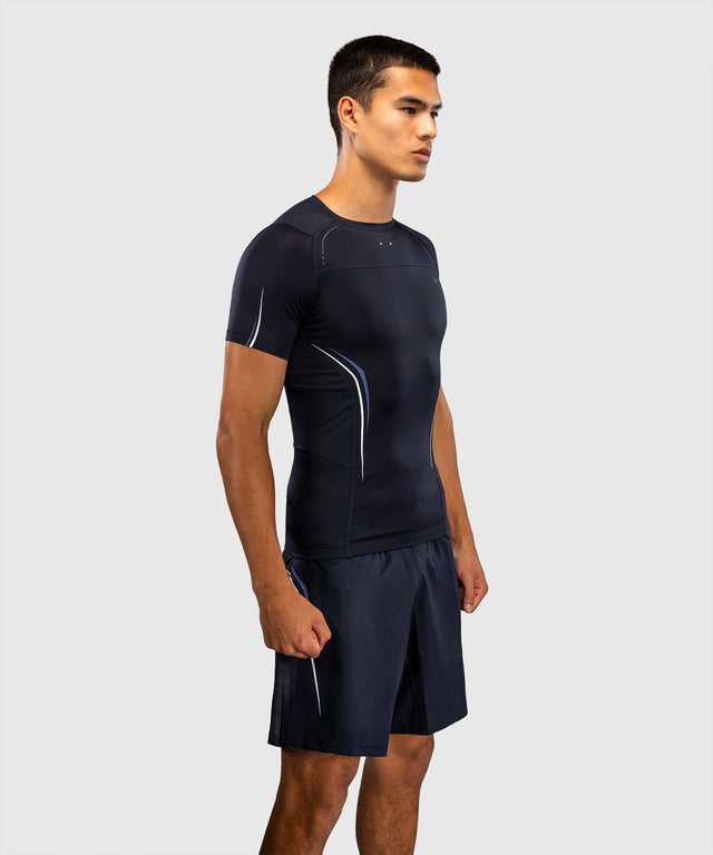 Venum Rashguard G-Core Kurzarm – Marineblau/Weiß