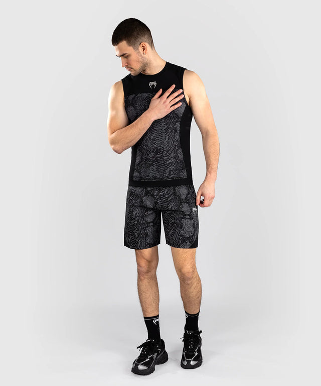 Rashguard Venum G-Fit Scales senza maniche – Nero/Grigio