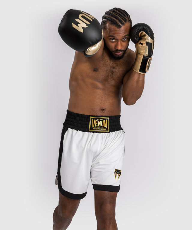Pantalones de boxeo Venum Classic – Blanco/Negro