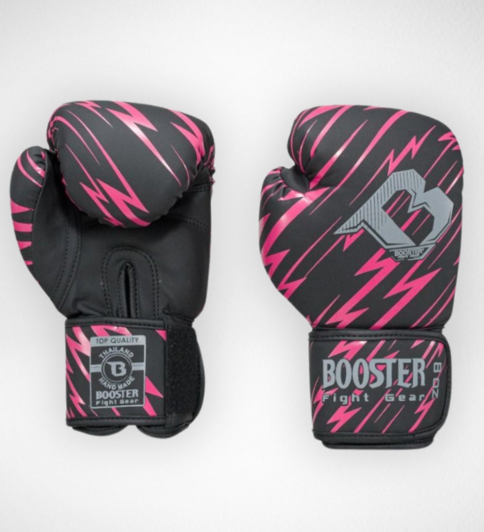 Luvas de boxe Booster Combat Criança – Preto/Rosa