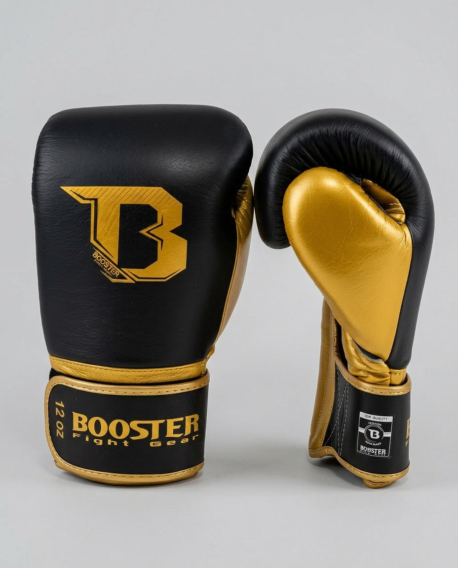 Guantes de boxeo Booster Rapid Strike – Negro/Oro