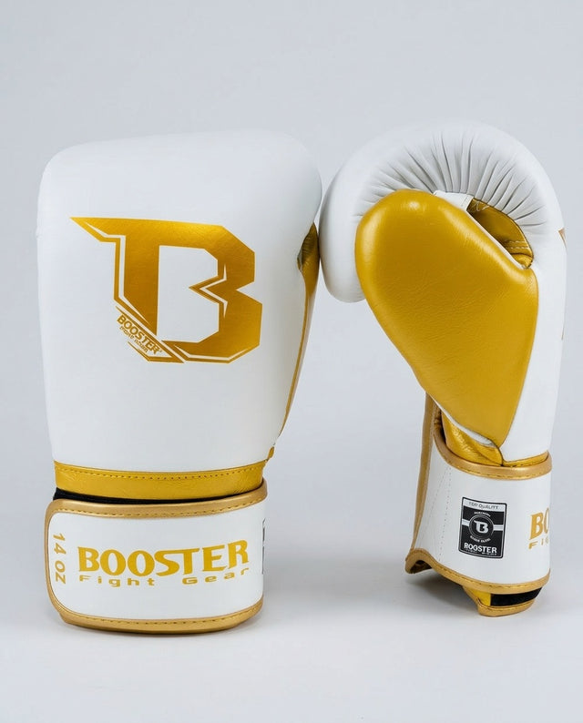 Luvas de boxe Booster Rapid Strike – Branco/Ouro