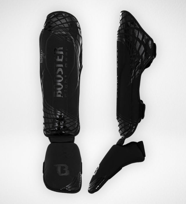 Booster Kickboxing Shin Guards BFG Cube - Black/Black
