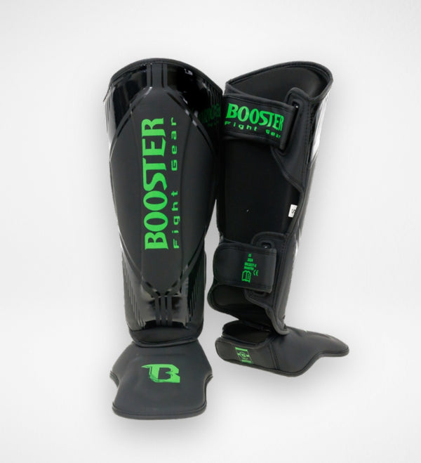 Caneleiras de kickboxing Booster Bangkok – Preto/Verde