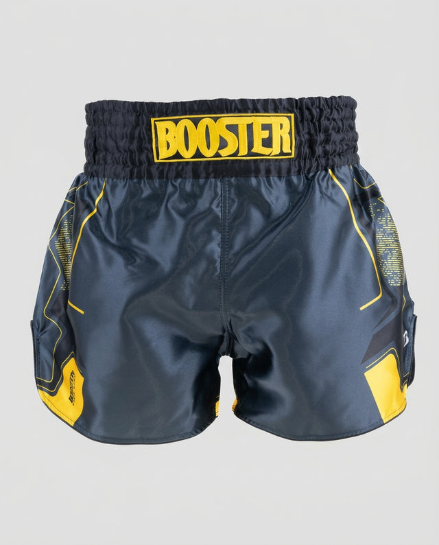Booster Muay Thai Shorts BFG Ignite - Navy Blue/Yellow