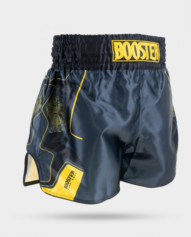 Booster Muay Thai Shorts BFG Ignite - Navy Blue/Yellow