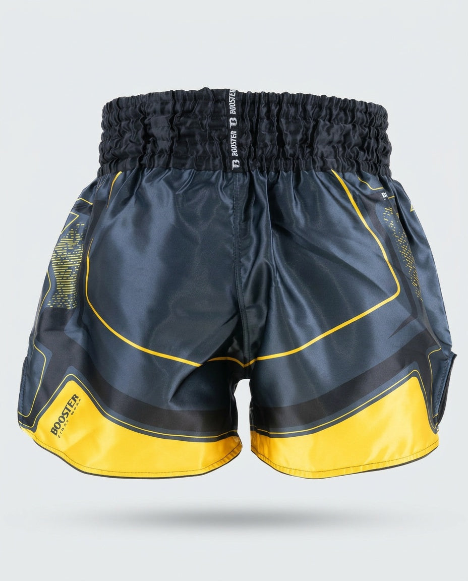 Booster Muay Thai Shorts BFG Ignite - Navy Blue/Yellow