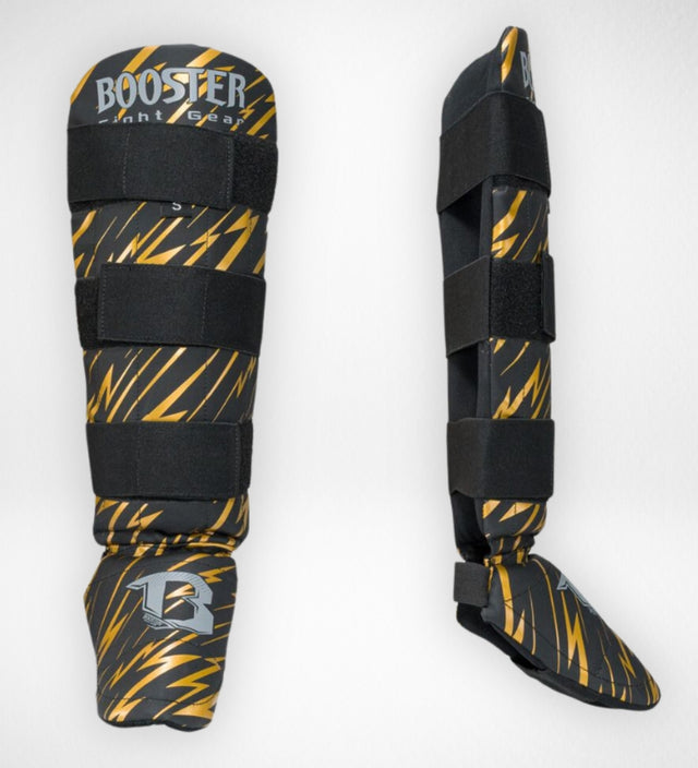 Booster Schienbeinschoner Combat Kinder – Schwarz/Gelb