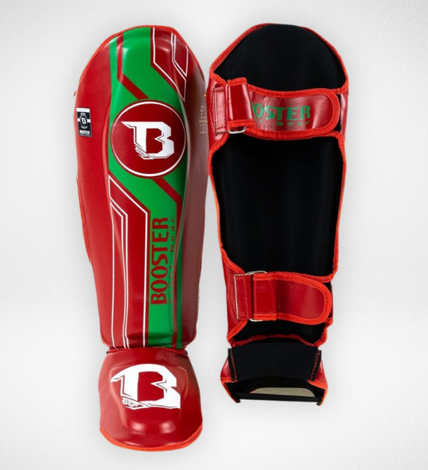 Booster Benskydd V9 'Morocco' – Röd/Grön