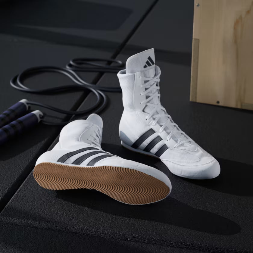 Botas de boxeo Adidas Box Hog 2 – Blanco/Negro