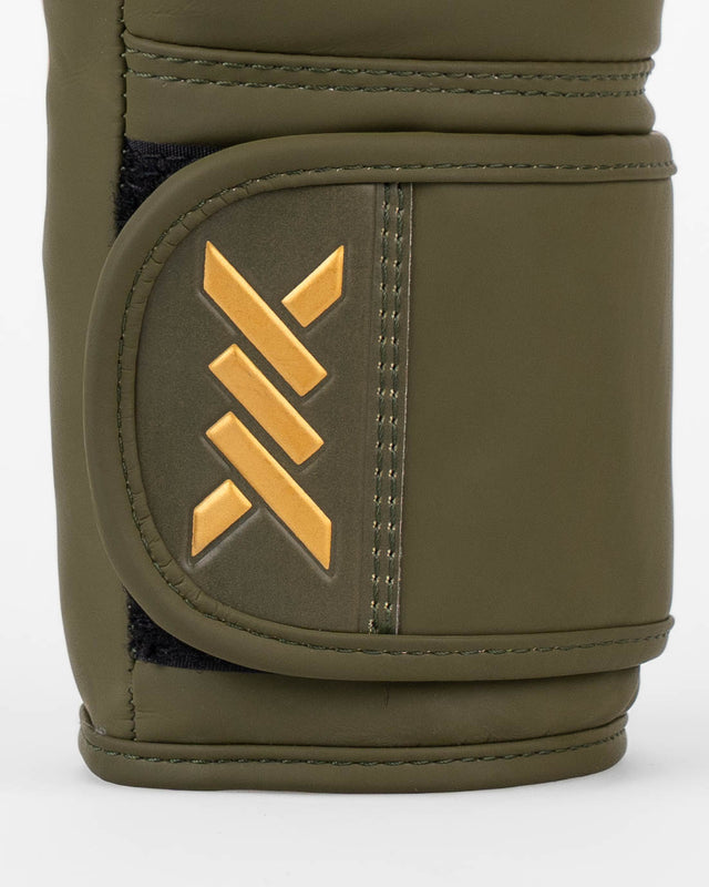 Rękawice bokserskie Caged Core – Khaki/Złote