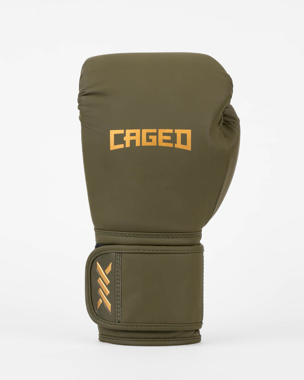 Luvas de boxe Caged Core – Caqui/Ouro