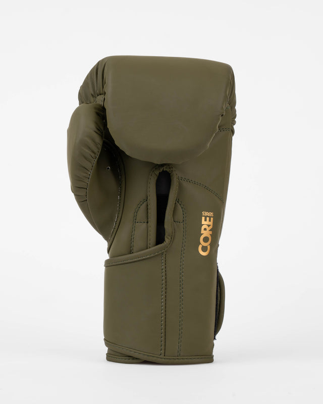Rękawice bokserskie Caged Core – Khaki/Złote