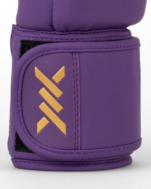 Guantes de boxeo Caged Shadow – Púrpura/Oro