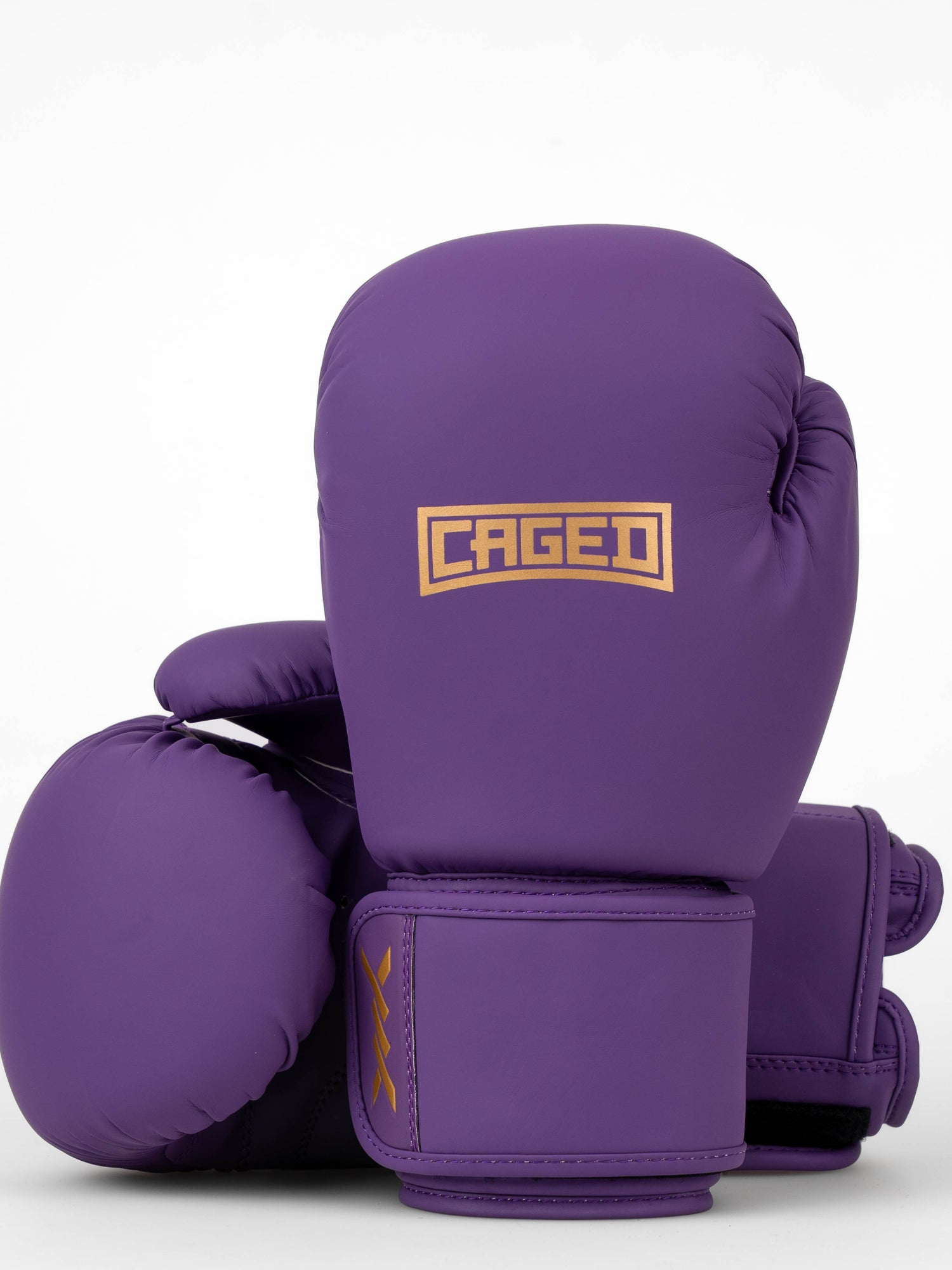 Guantes de boxeo Caged Shadow – Púrpura/Oro