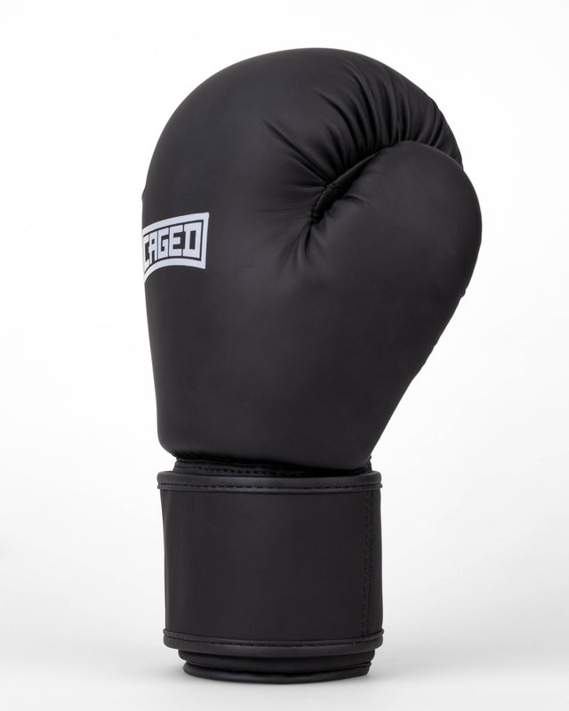Gants de boxe Caged Shadow – Noir mat/Blanc