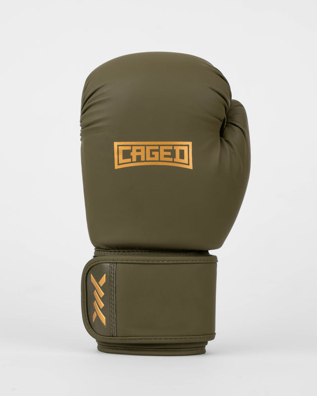 Caged Boxningshandskar Shadow – Khaki Grön/Guld