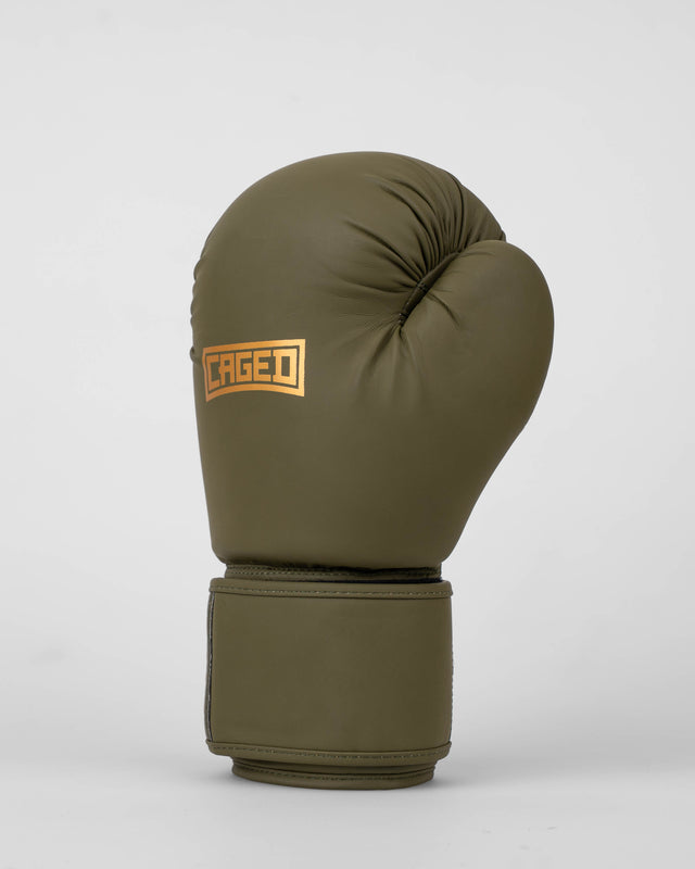 Caged Boxningshandskar Shadow – Khaki Grön/Guld