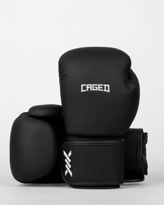 Caged Boxningshandskar Spark Barn – Matt Svart/Vit