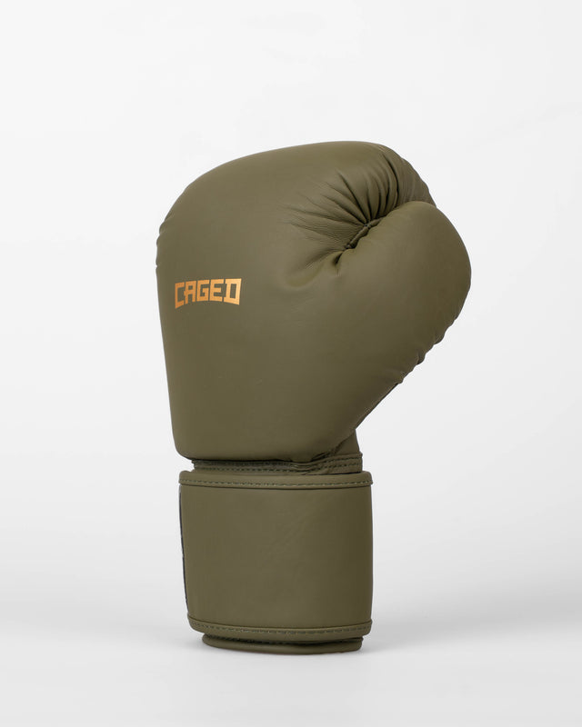 Gants de boxe Caged Spark enfant – Kaki/Or