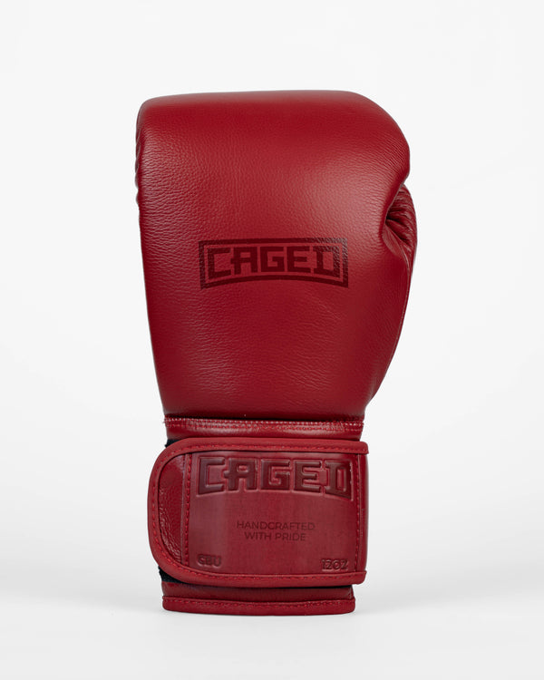 Caged Boxhandschuhe 'X' Series – Bordeaux Rot