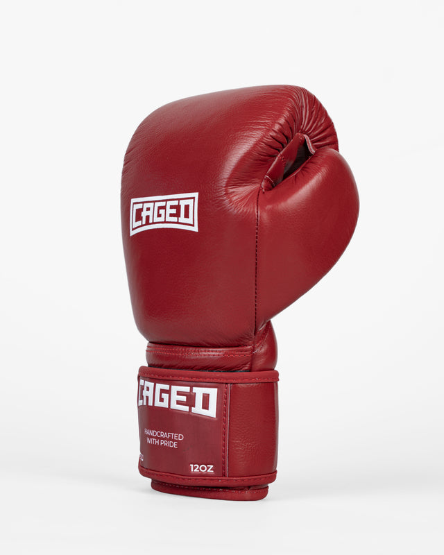 Luvas de boxe Caged 'X' Series – Bordô/Branco