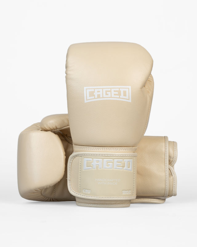 Boxerské rukavice Caged 'X' Series – Krémově bílé